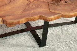 Table basse ovale teck massif recyclé BALTIMORE