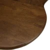 Table basse ovoïde plateau en manguier pied ivoire TOSCA
