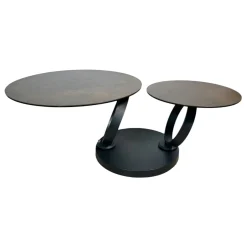 Table basse pivotante en céramique bronze LOMBARDIE