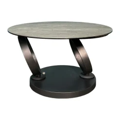 Table basse pivotante en céramique anthracite LOMBARDIE
