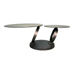 Table basse pivotante en céramique anthracite LOMBARDIE