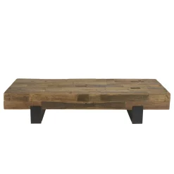 Table basse poutre en bois massif recyclé MATT
