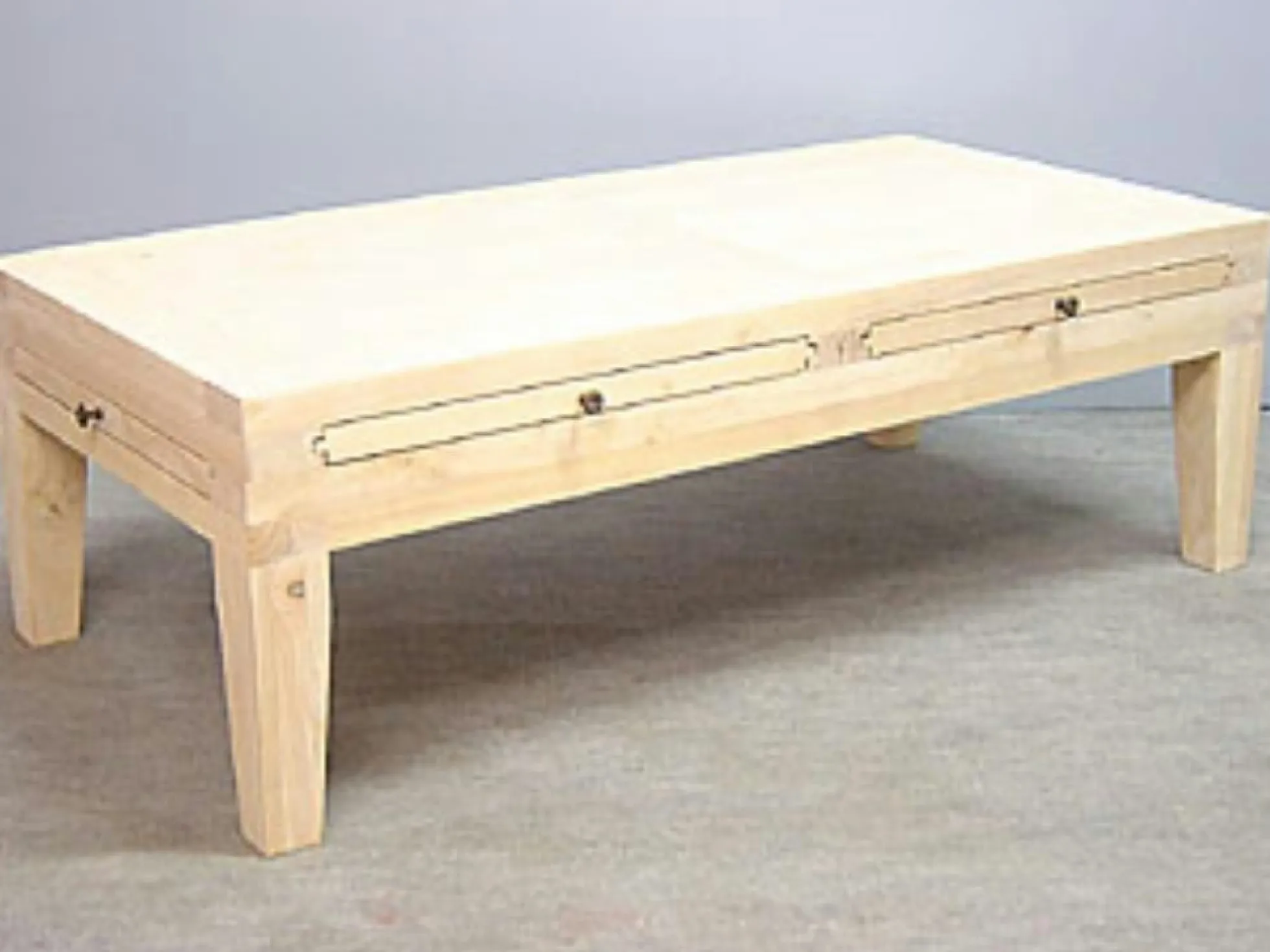 Table basse rectangle hévéa 120cm MAORI
