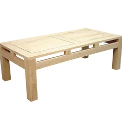 Table basse rectangle hévéa 120x60x40cm HELENA