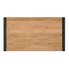 Table basse rectangulaire bois clair métal noir MILORA