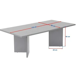Table basse rectangulaire décor travertin et noyer MARFA
