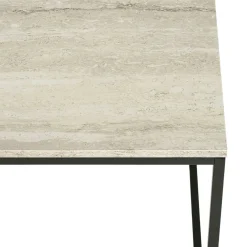 Table basse rectangulaire effet travertin VARDE