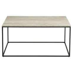 Table basse rectangulaire effet travertin VARDE