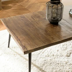Table basse rectangulaire lames bois recyclé KORKAI
