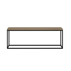 Table basse rectangulaire minimaliste effet noyer JENA