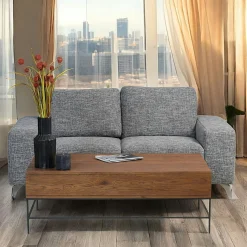 Table basse relevable rectangulaire en chêne massif OKA