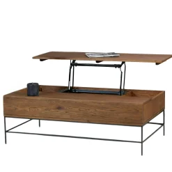 Table basse relevable rectangulaire en chêne massif OKA