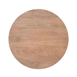 Table basse ronde bois à pied rainuré CALERO