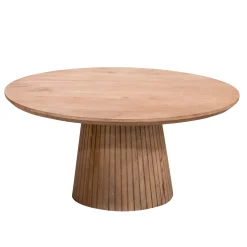 Table basse ronde bois à pied rainuré CALERO