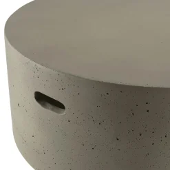 Table basse ronde 79 cm en béton gris brut HERCULE