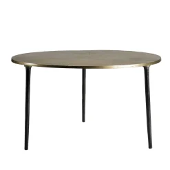 Table basse ronde dorée ZALA