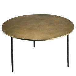 Table basse ronde dorée ZALA