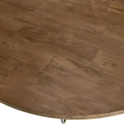 Table basse ronde double plateau métal noir D 120 cm SWING