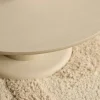 Table basse ronde en bois sable à pied central ALMA