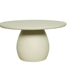 Table basse ronde en bois sable pied boule ALMA