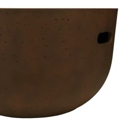 Table basse ronde en béton marron D58cm CALVI