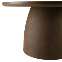 Table basse ronde en béton marron D80cm CALVI