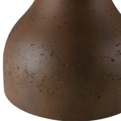 Table basse ronde en béton marron D52cm CALVI