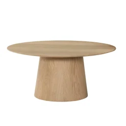 Table basse ronde en chêne clair LOREN