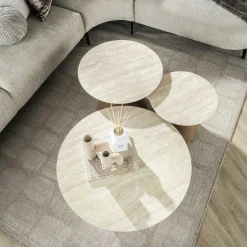 Table basse ronde en céramique (set de 3) ASCOLI