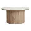 Table basse ronde en céramique effet marbre Ø80 cm PRATO