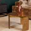 Table basse ronde en métal doréØ60 cm KANO