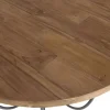 Table basse ronde en teck recyclé et métal D80cm SWING