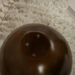Table basse ronde en verre 3 pieds boule KOCHI