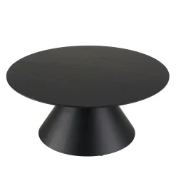 Table basse ronde pied cône bois et métal 78 cm CORUMBA