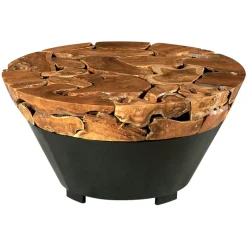 Table basse ronde racine de teck métal CANADA