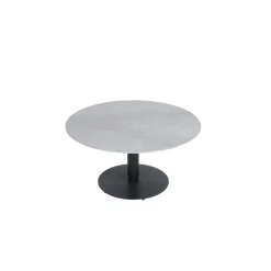 Table basse ronde relevable céramique grise Ø90 cm LUGANO