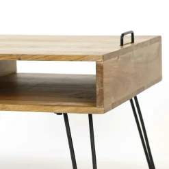Table basse scandinave bois massif 100 cm MELBOURNE