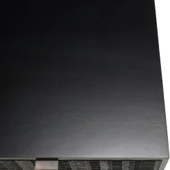 Table basse 2 tiroirs façades sculptées bois noir SURATE