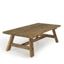 Table basse tréteaux bois recyclé 140 cm DENVER