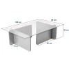Table basse verre déstructurée – base gris anthracite SALTA