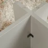 Table basse verre déstructurée – base gris clair SALTA