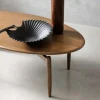 Table basse vintage en bois de chêne, forme ovale BRADFORD