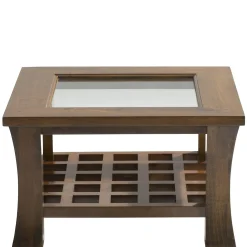 Table basse vitrée 60x60cm MAORI