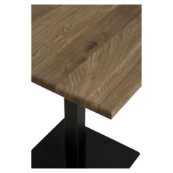 Table bistrot bois brun - pied métal noir, 70 cm NAPA