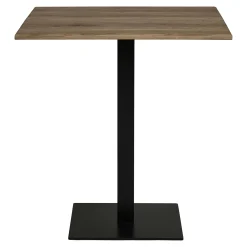 Table bistrot bois brun - pied métal noir, 70 cm NAPA