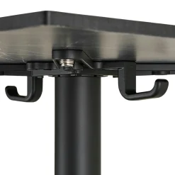 Table bistrot carrée effet marbre gris pied alu 60 cm TORANO