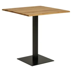 Table bistrot carrée en chêne clair 70 cm VARDE
