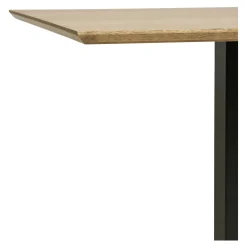 Table bistrot mélamine effet bois – pied métal, 70 cm NAPA