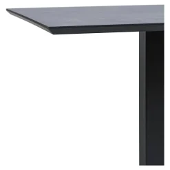 Table bistrot mélamine grise - pied métal noir, 70 cm NAPA