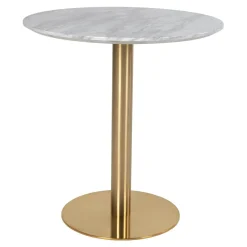 Table bistrot ronde aspect marbre ø70 cm TORANO